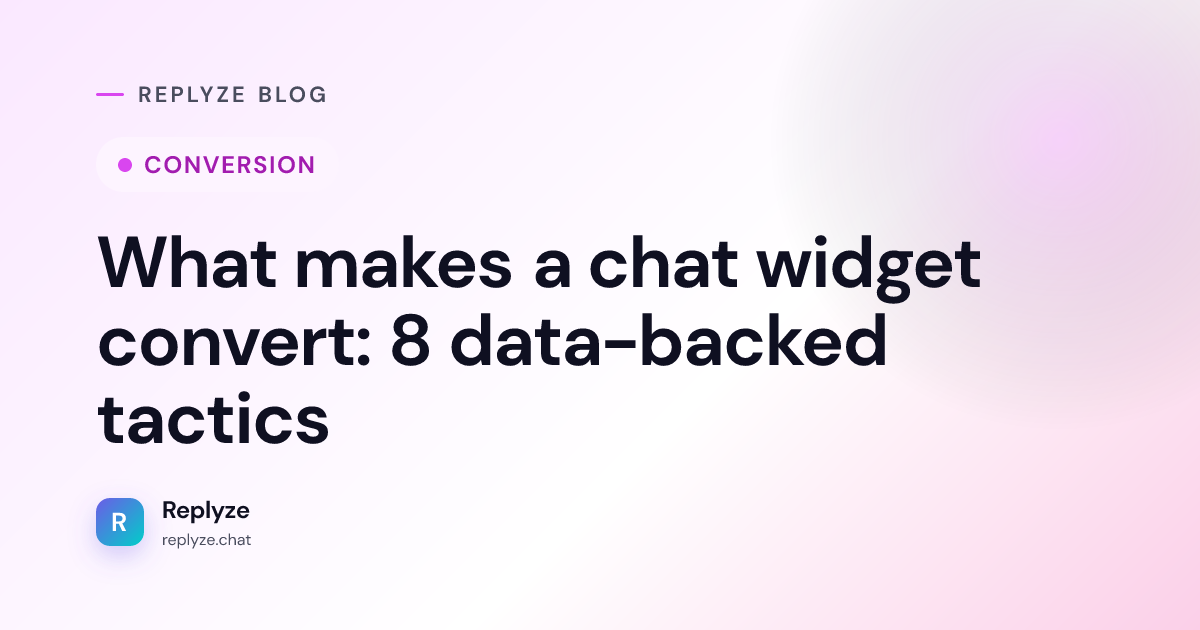 What makes a chat widget convert: 8 data-backed tactics
